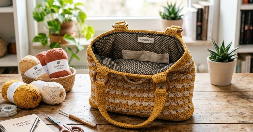 Borsa uncinetto il trucco della rete per non farla mai afflosciare