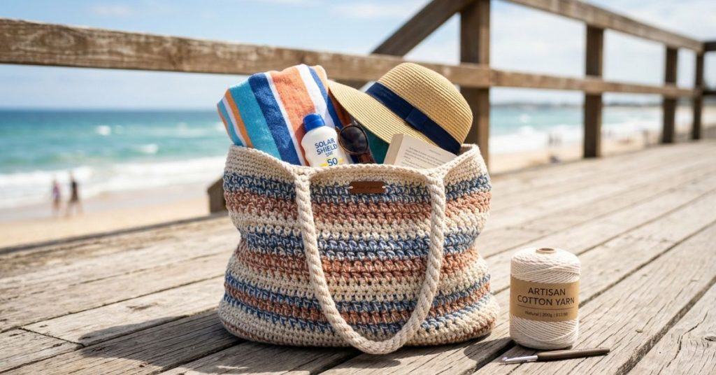 Ho fatto una borsa mare gigante con 1 solo filato super economico