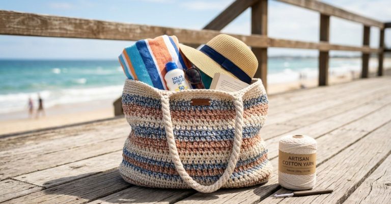 Ho fatto una borsa mare gigante con 1 solo filato super economico