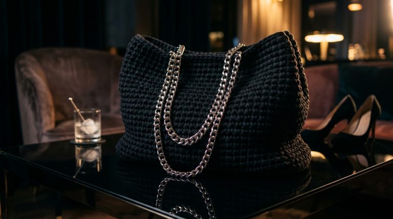 Borsa uncinetto con fettuccia: un progetto maxi e