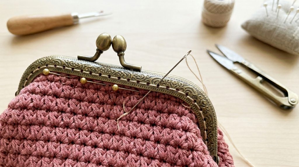 Pochette con clic clac: come inserire il tessuto senza usare la colla