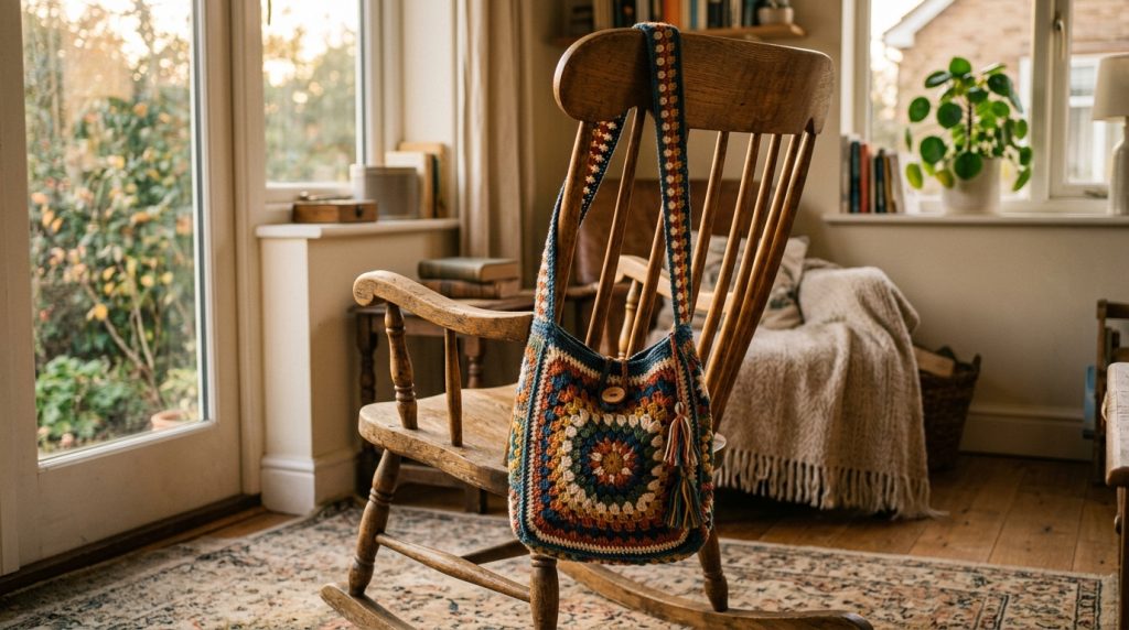 Borse uncinetto mattonelle: lo stile granny intram